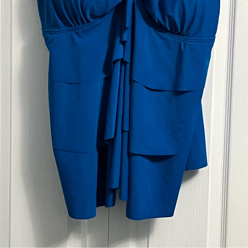 BloomChic Blue Ruffle Tankini Top - Picture 6 of 12